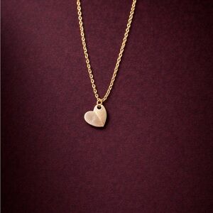 Pearl Half Gold Heart Pendant Necklace - Women's Jewelry